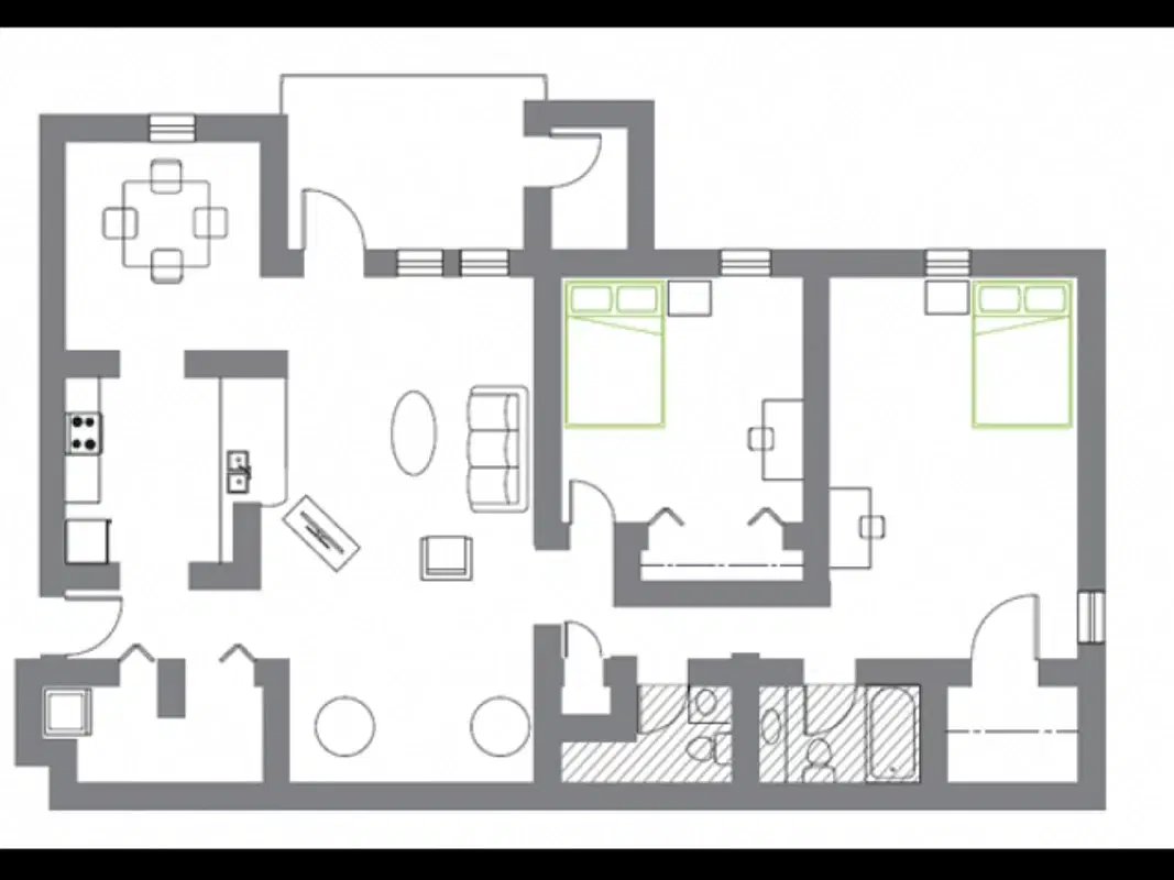 Woodland Mews, Ann Arbor – Room in 2 Bedroom 2 Bathroom | E 3rd floor-wm220f3