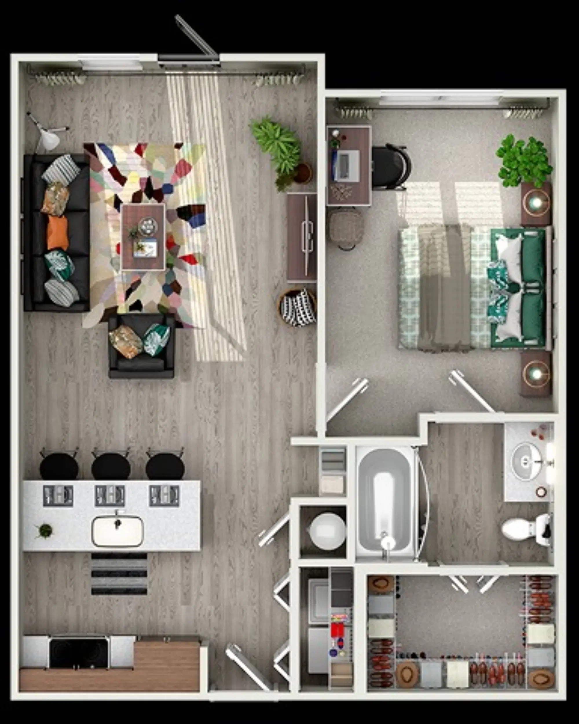 Loft Vue, Fort Worth – The Wrangler A2 1 Bedroom 1 Bathroom