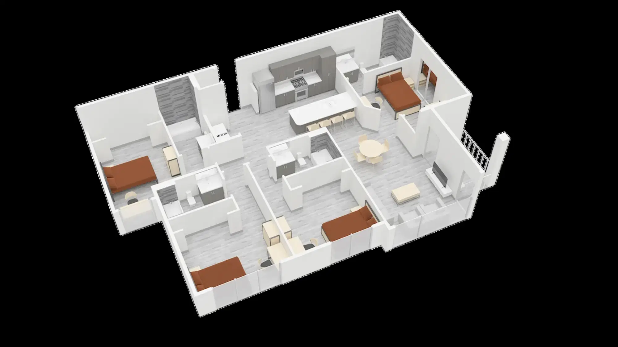 The View On The Square, San Marcos – Room in 4 Bedroom 4 Bathroom | D3