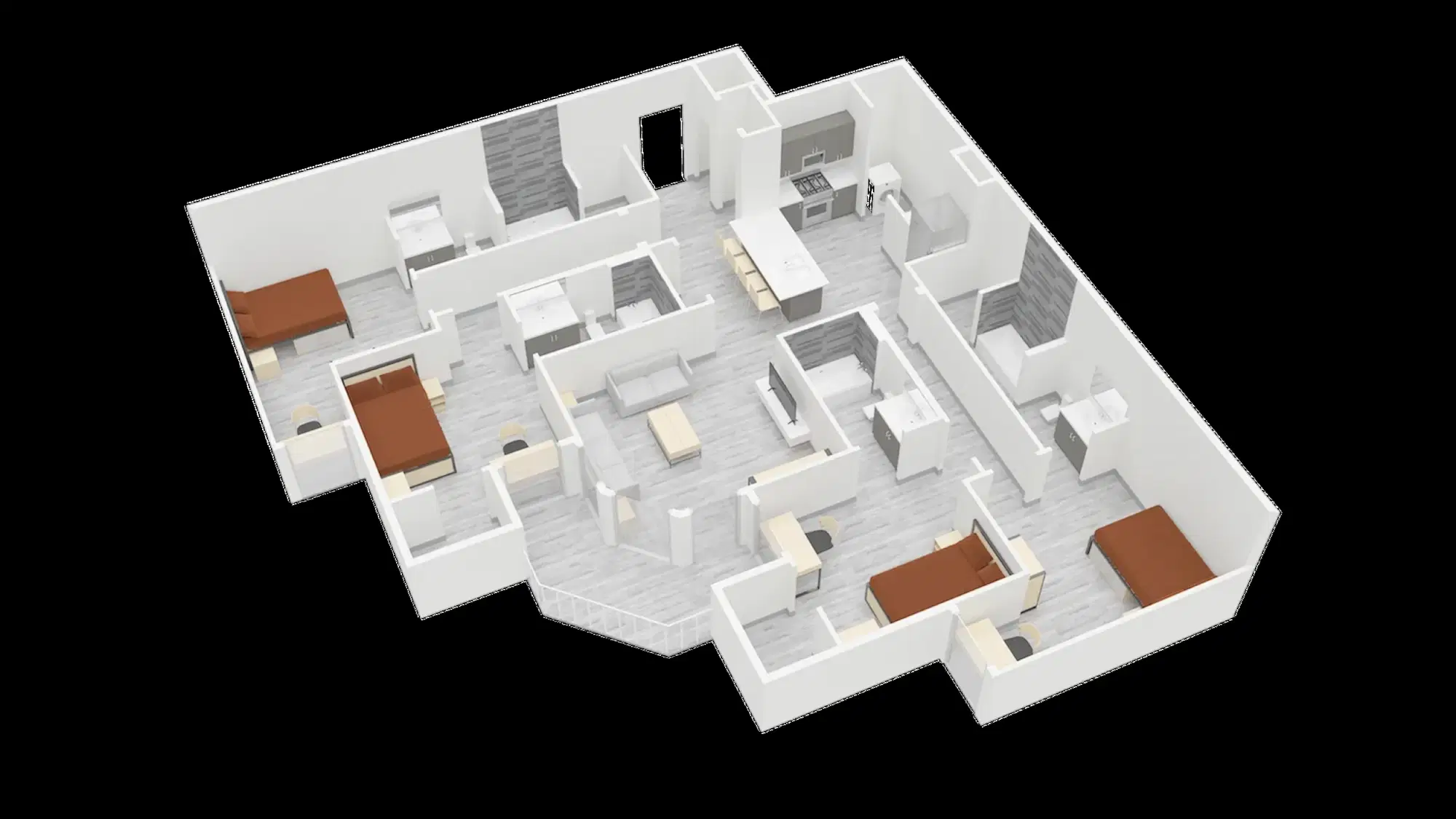 The View On The Square, San Marcos – Room in 4 Bedroom 4 Bathroom | D4