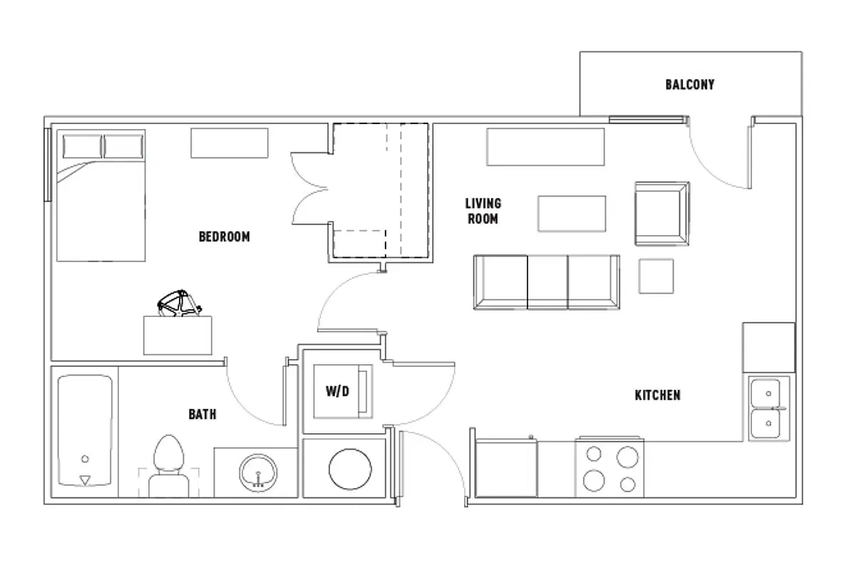 Texan and Vintage, Austin – Vintage: 1 Bed - 1 Bath A