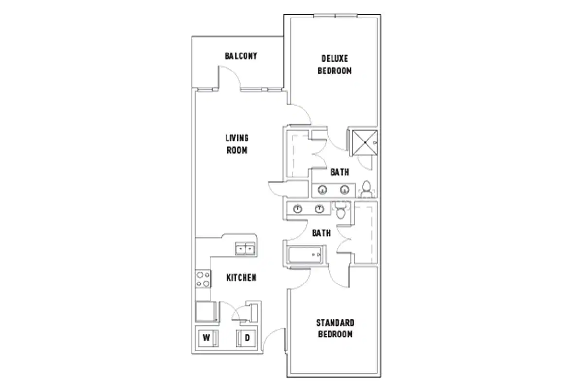 The Block, Austin – Room in 25th E: 2 Bed - 2 Bath C Premium Shared Bedroom