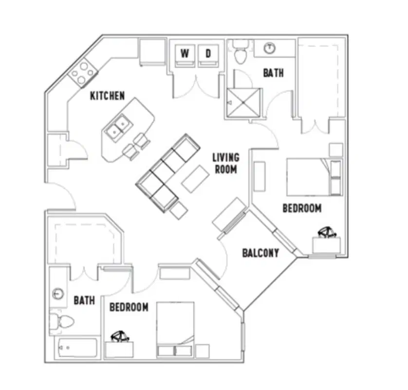 The Block, Austin – Room in Leon: 2 Bed - 2 Bath B Premium Private Bedroom
