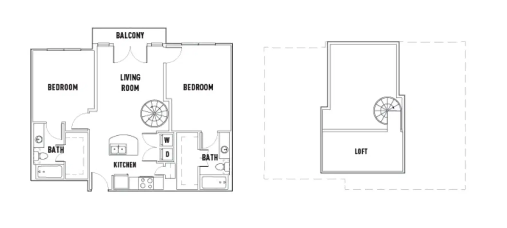 The Block, Austin – Room in Leon: 2 Bed - 2 Bath F Premium w/Loft Shared Bedroom