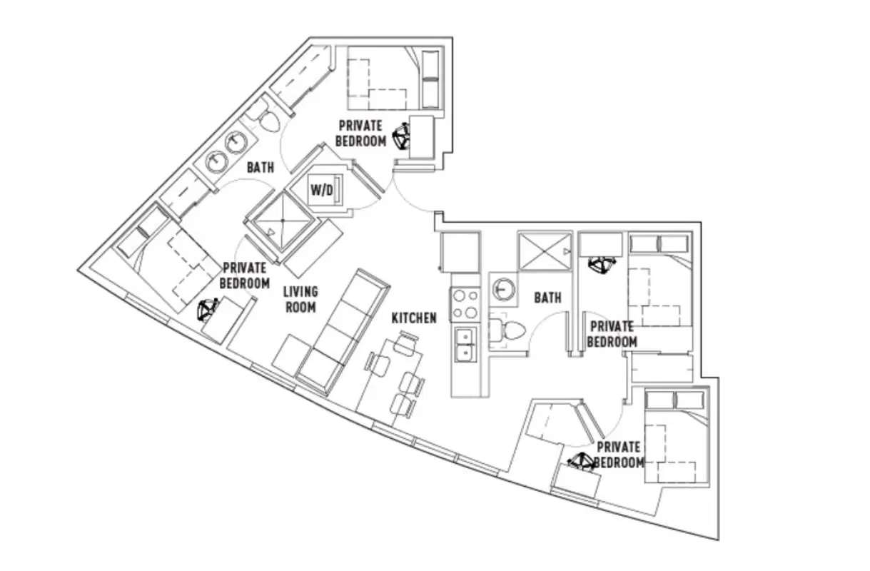 The James, Madison – 4 Bed - 2 Bath A Private