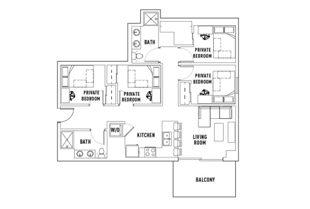 The James, Madison – 4 Bed - 3 Bath Private