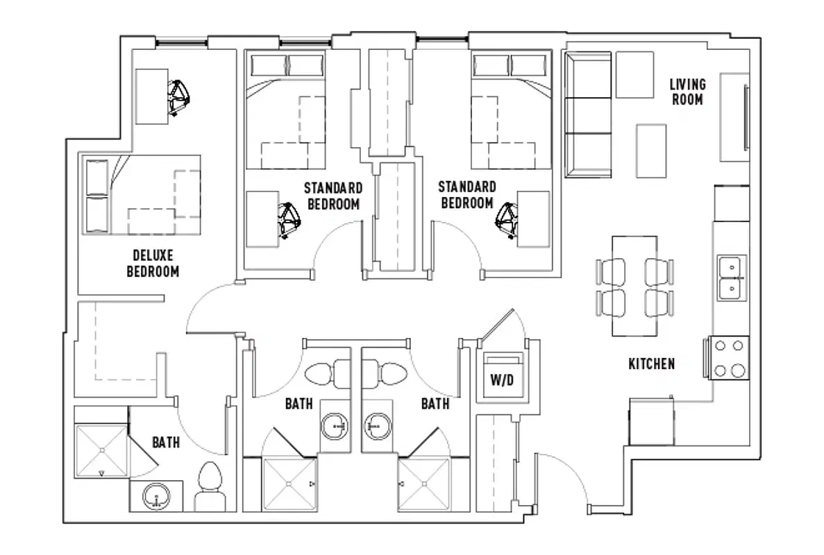 Campus Edge Ann Arbor, Ann Arbor – Room in 3 Bed - 3 Bath B