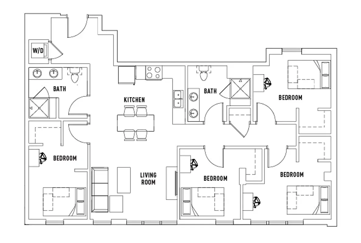 Campus Edge Ann Arbor, Ann Arbor – Room in 4 Bed - 2 Bath E