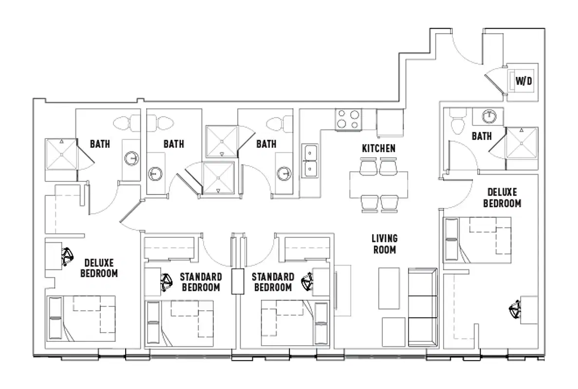 Campus Edge Ann Arbor, Ann Arbor – Room in 4 Bed - 4 Bath C