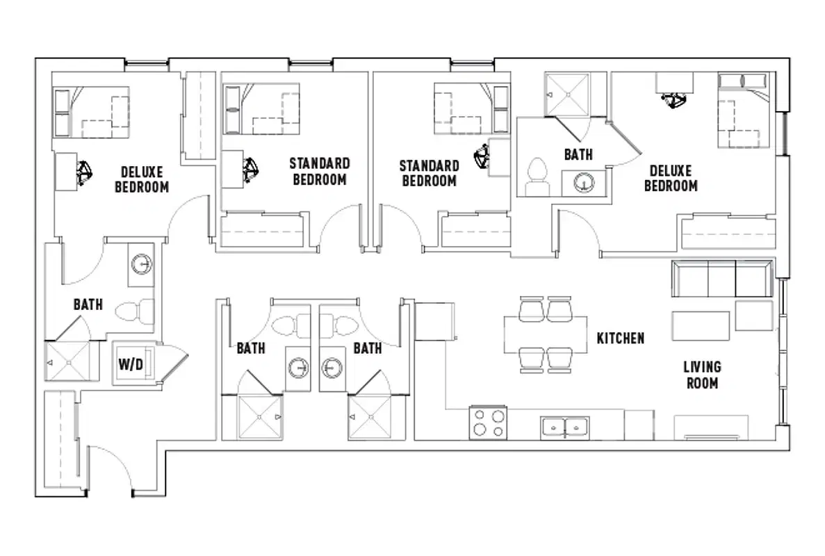 Campus Edge Ann Arbor, Ann Arbor – Room in 4 Bed - 4 Bath D