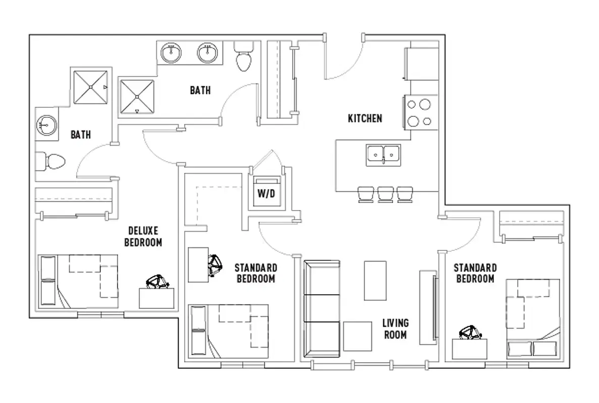 The Jack, Flagstaff – Room in 3 Bed - 2 Bath B
