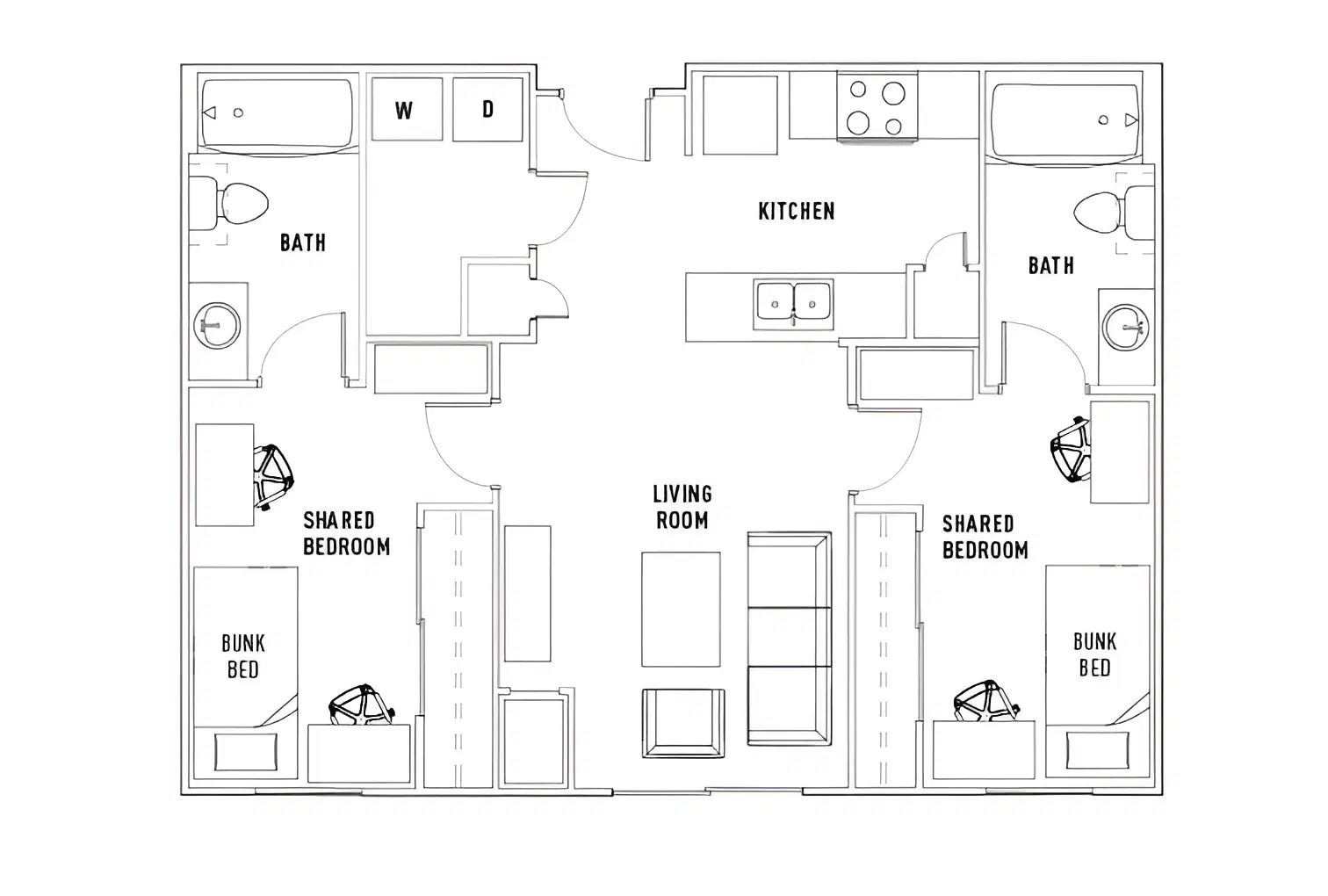 University Commons In Minneapolis, Minneapolis – Room in 2 Bed - 2 Bath A Shared