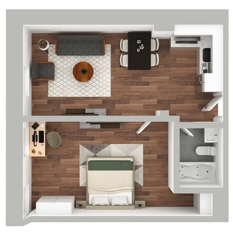 Hamilton Court, Philadelphia – 1 Bedroom 1 Bathroom | 1 BR K2