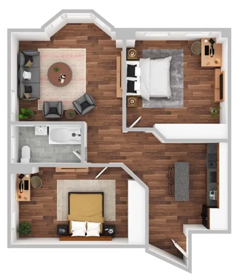 Hamilton Court, Philadelphia – Room in 2 Bedroom 1 Bathroom | 2 BR K2