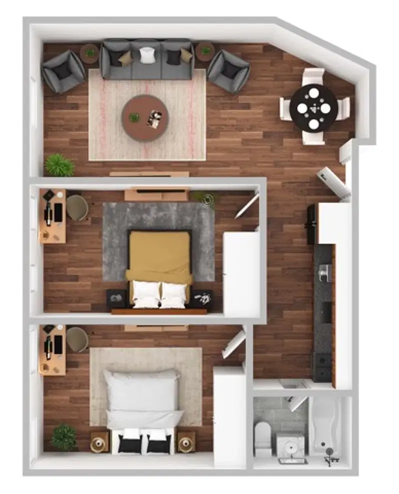 Hamilton Court, Philadelphia – Room in 2 Bedroom 1 Bathroom | 2 BR K3