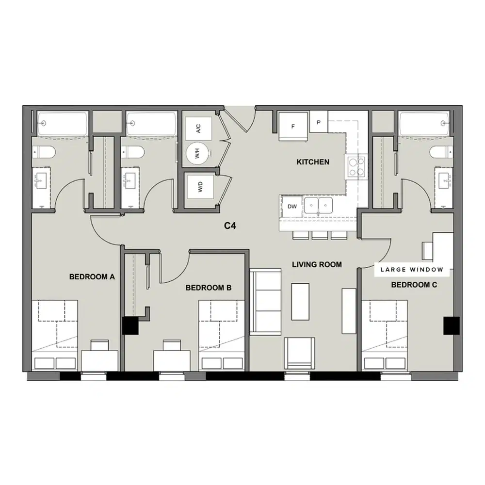 Inspire On 22nd, Austin – Room in 3 Bedroom 3 Bathroom | C4
