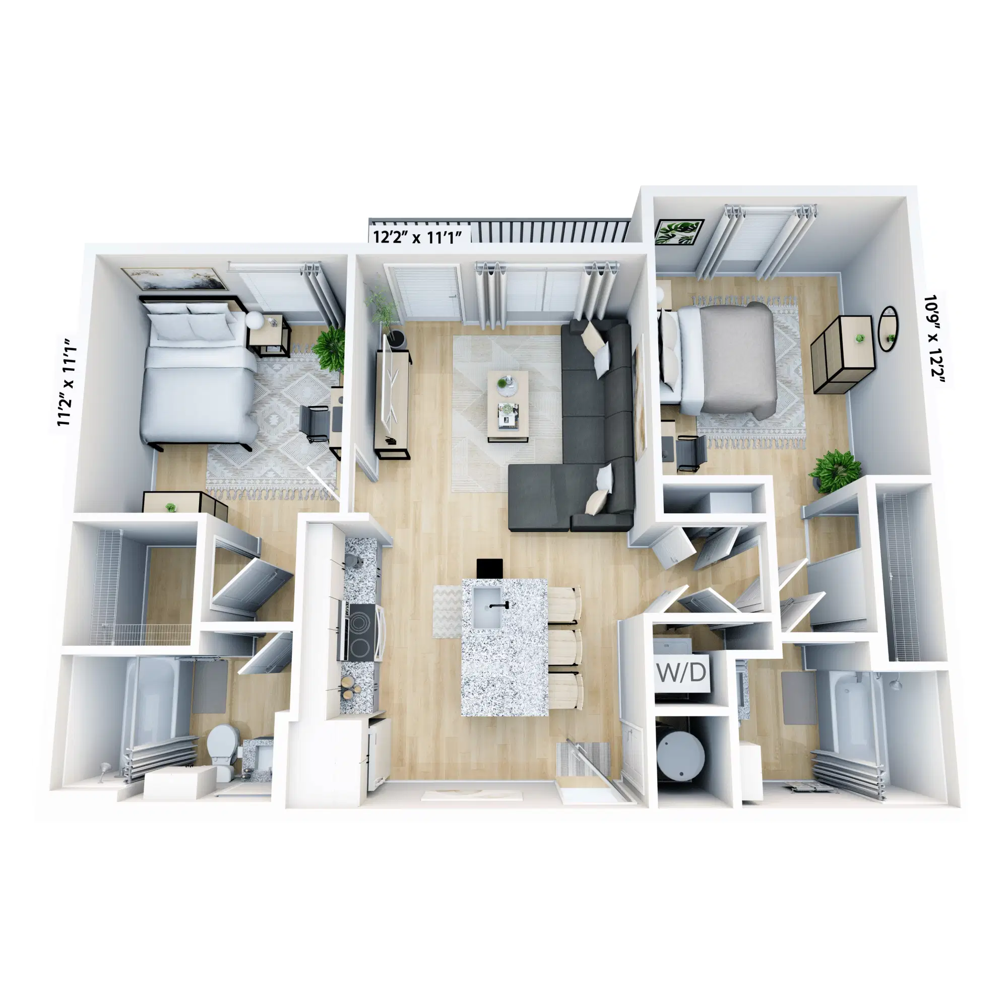 The 9 Central, Florida – Room in 2 Bedroom 2 Bathroom | B1