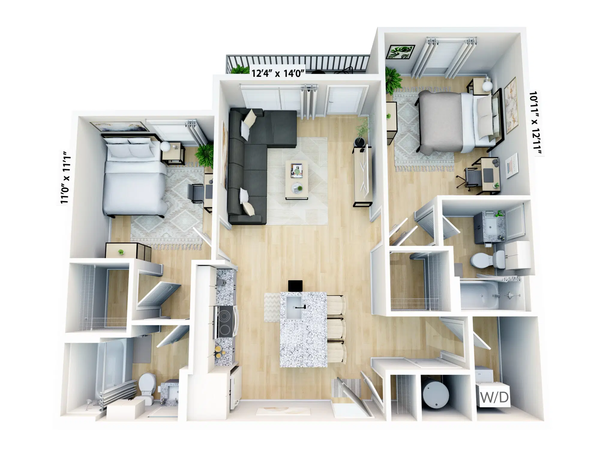 The 9 Central, Florida – Room in 2 Bedroom 2 Bathroom | B2