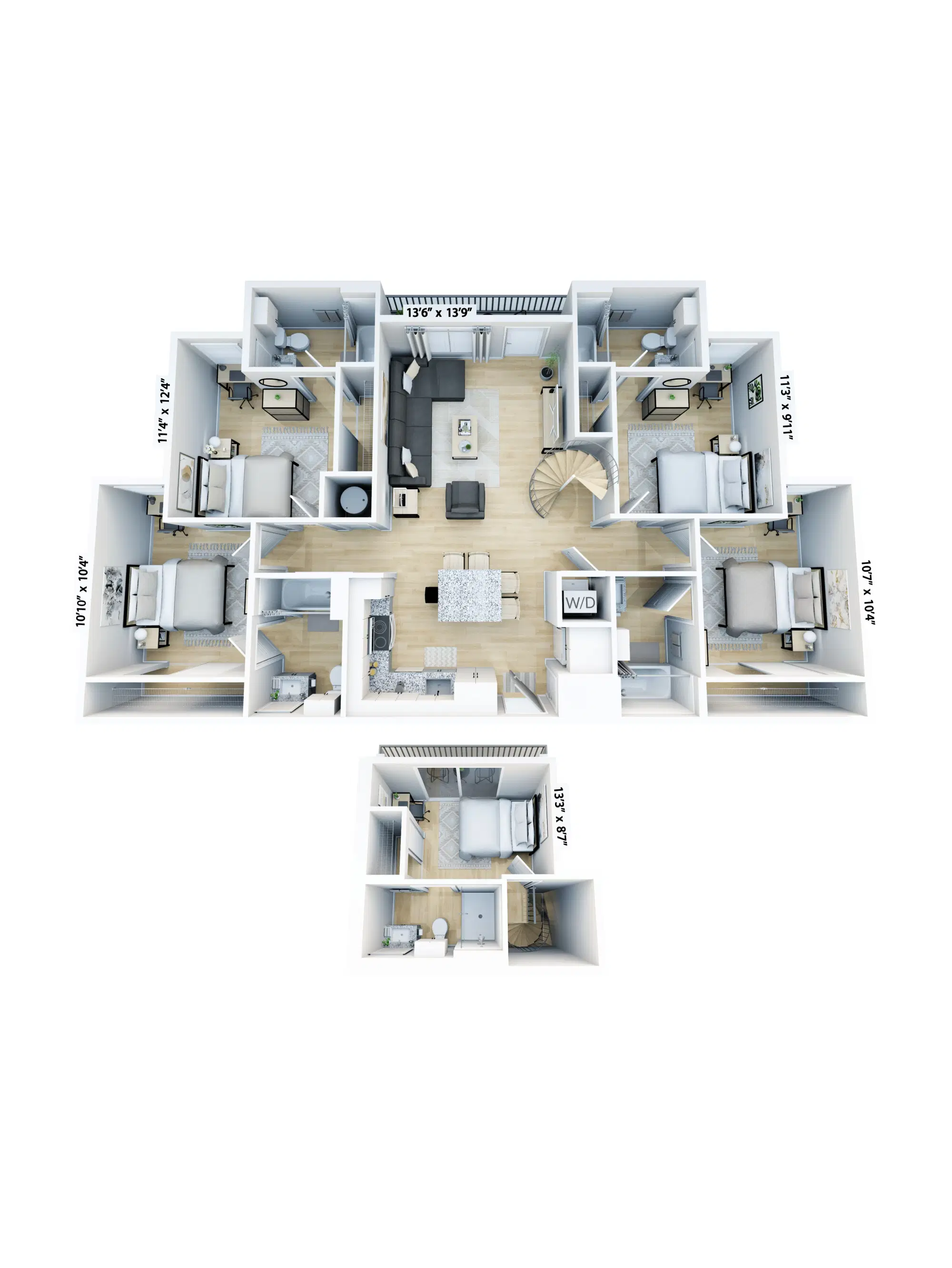 The 9 Central, Florida – Room in 5 Bedroom 5 Bathroom | D1-M