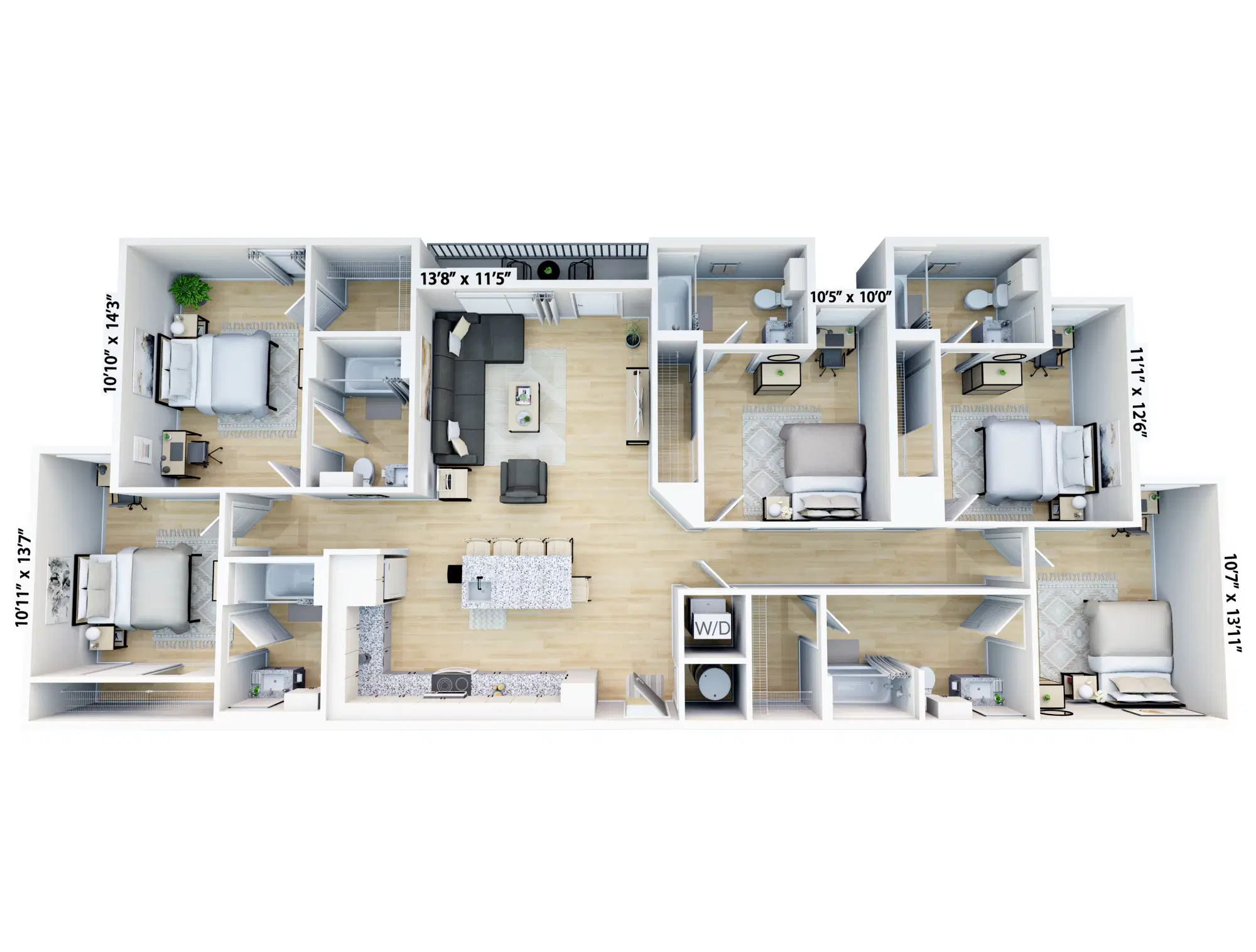 The 9 Central, Florida – Room in 5 Bedroom 5 Bathroom | E2