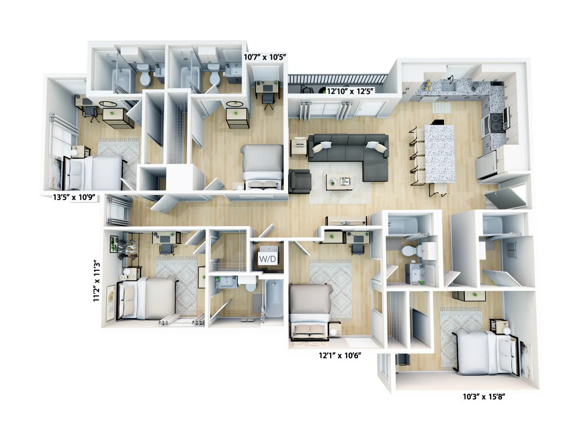 The 9 Central, Florida – Room in 5 Bedroom 5 Bathroom | E3