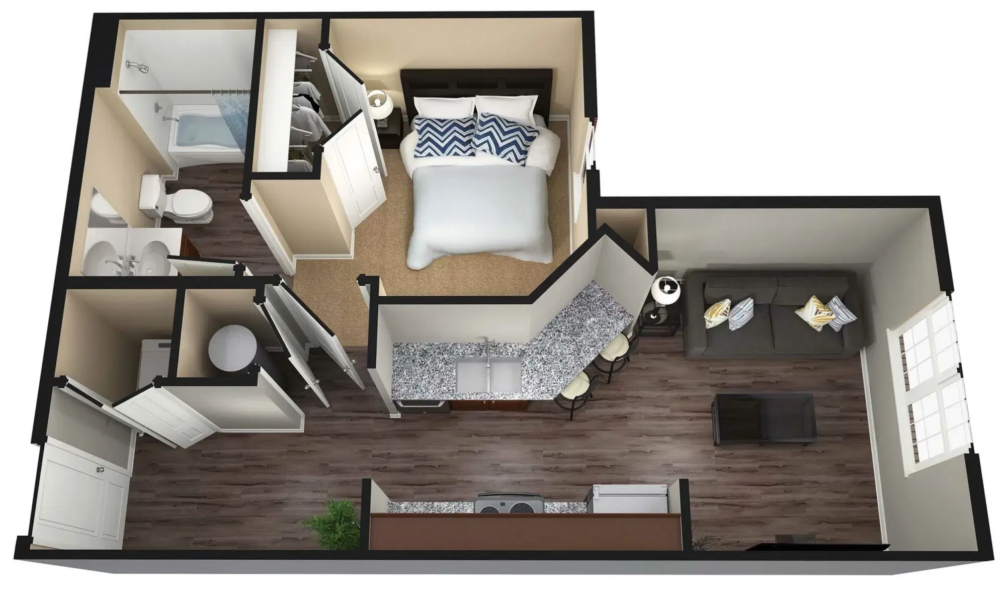 Midtown at WKU, Bowling Green – 1 Bed 1 Bath | Kingston