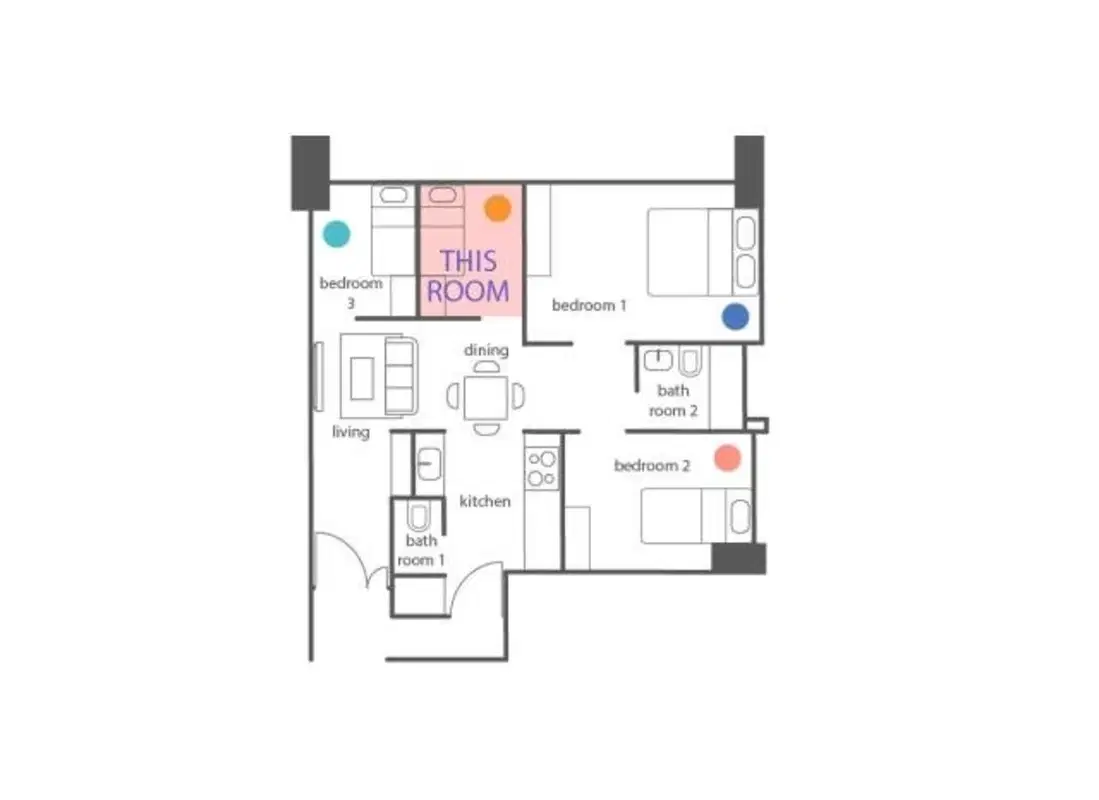 Lucky Plaza Apartment, Orchard – Standard Room - Bedroom 4