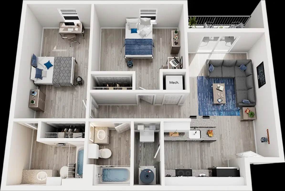 21 Pearl, Austin – Private Room-Premium (2 Bed - 2 Bath)