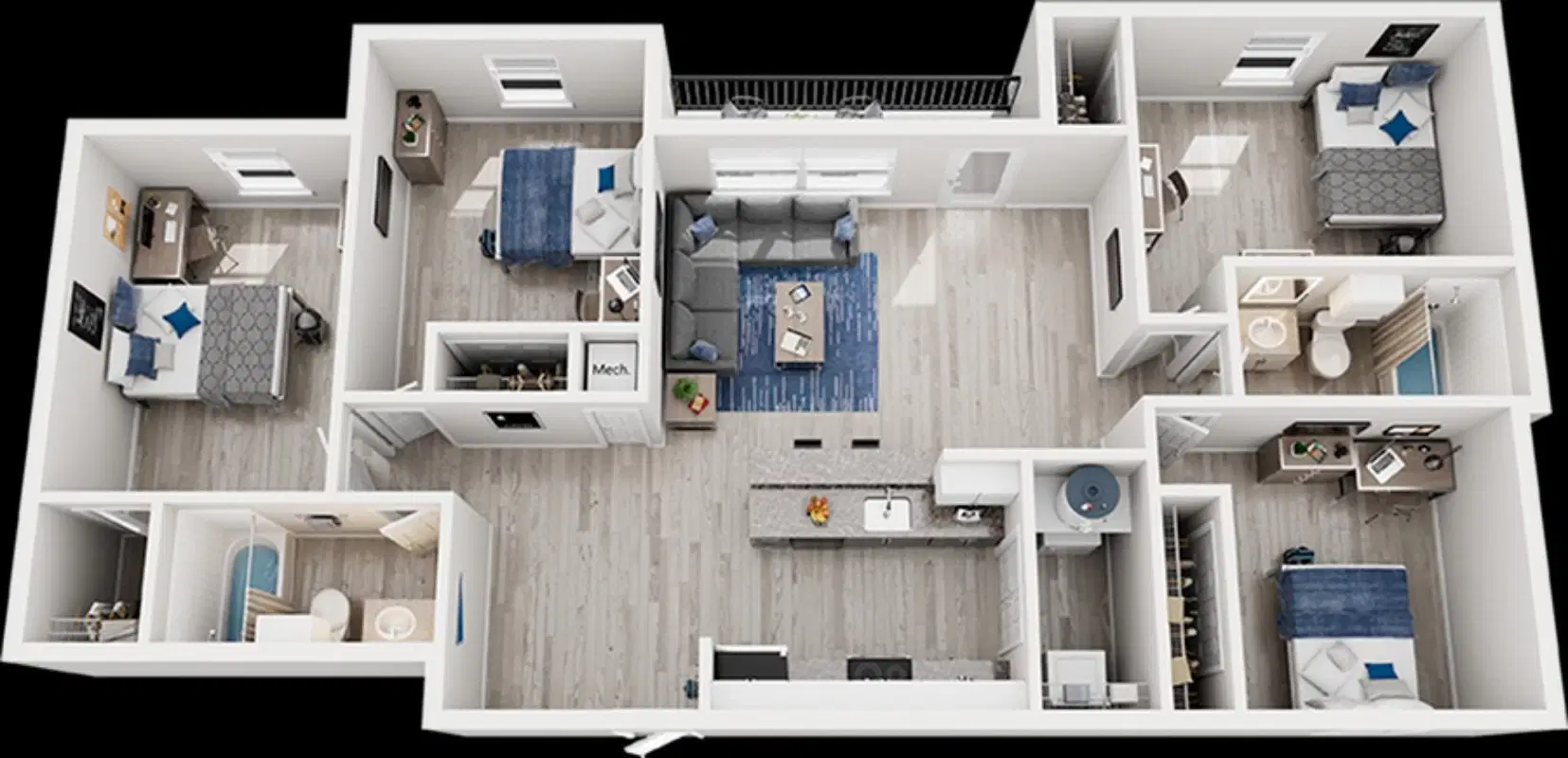 21 Pearl, Austin – Private Room (4 Bed - 2 Bath)