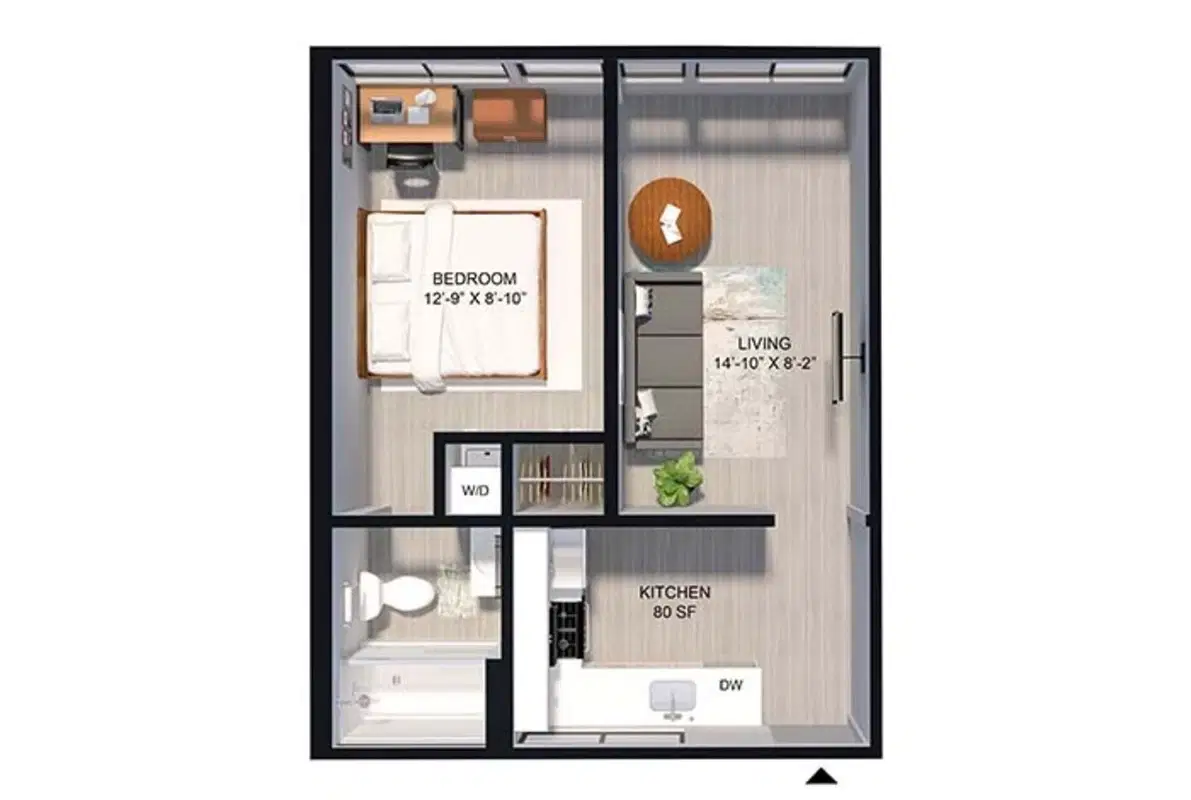 The Series Parq On Portland, Los Angeles – 1 Bedroom 1 Bathroom Apartment