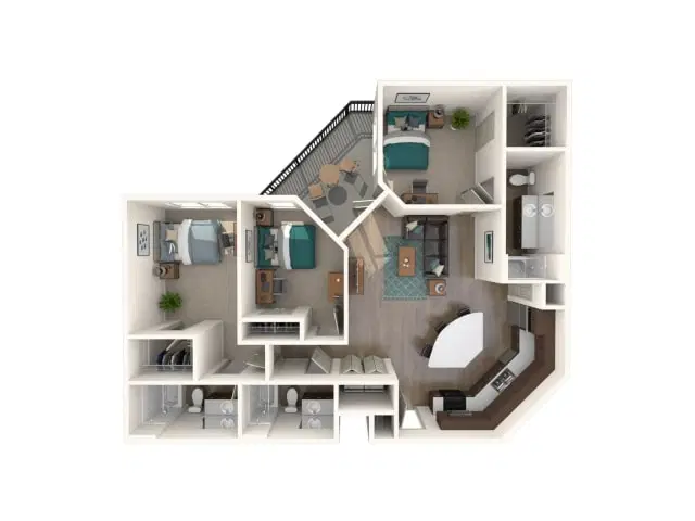 GrandMarc, Austin – 3X3 - 3 Bedroom 3 Bathroom