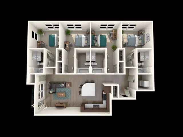 GrandMarc, Austin – 4X4A - 4 Bedroom 4 Bathroom