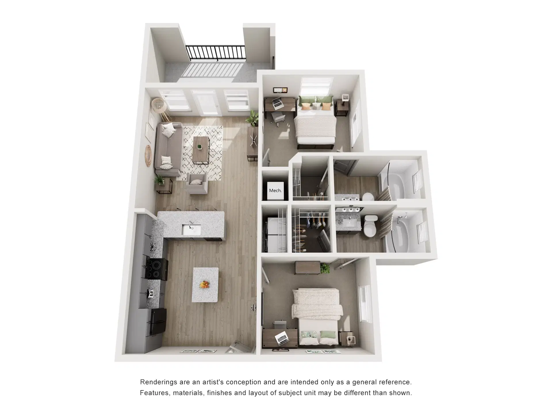 The Wyatt, Lubbock – Room in A 2 Bedroom 2 Bathroom | B1