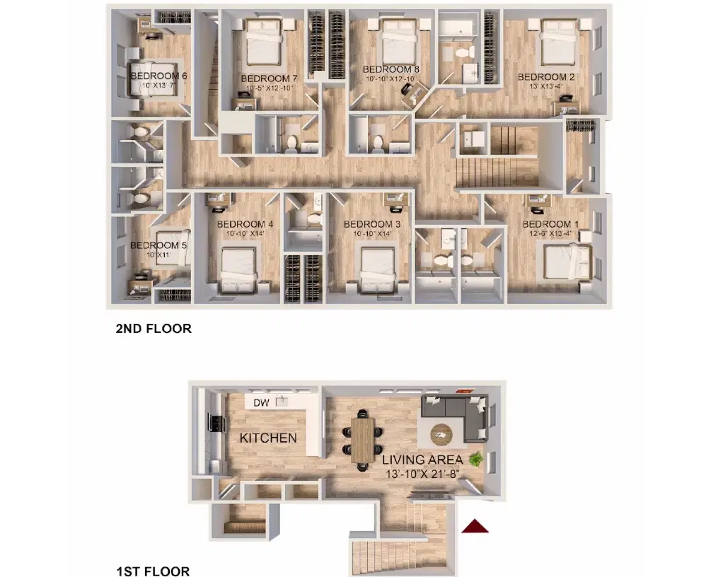 Hoover Square, Los Angeles – 8 Bedroom 8 Bathroom Apartment