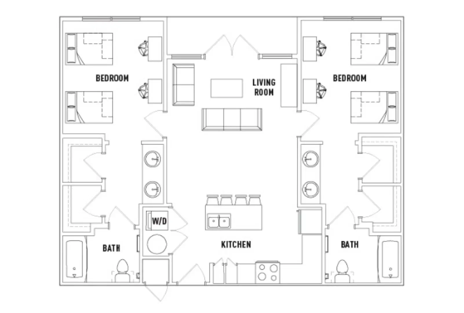 The Arlie, Arlington – Room in 2 Bed - 2 Bath B Shared