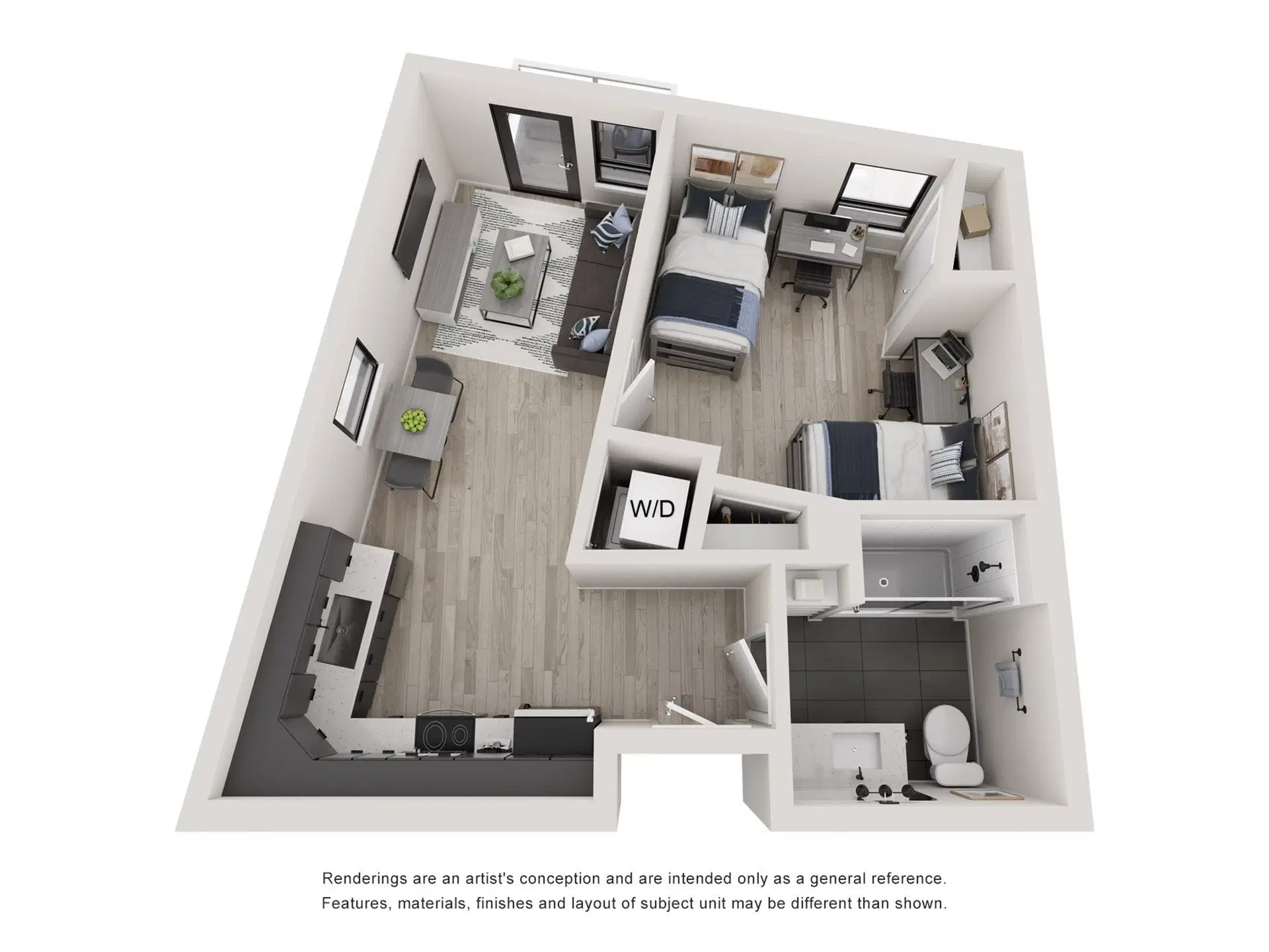 Tessera, Los Angeles – Room in A 1 Bedroom 1 Bathroom | A1