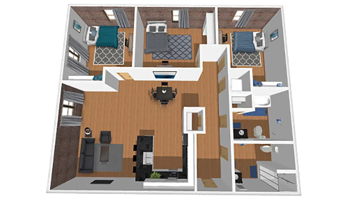 The Warehouse, Chapel Hill – Private Room (3 Bed - 2 Bath)