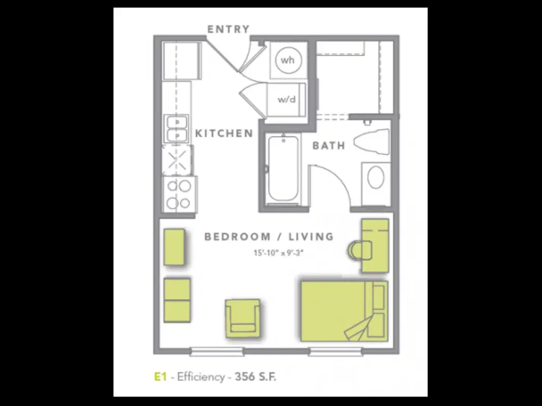 GrandMarc At Tallahassee, Tallahassee – Room in 1 Bedroom 1 Bathroom | E1