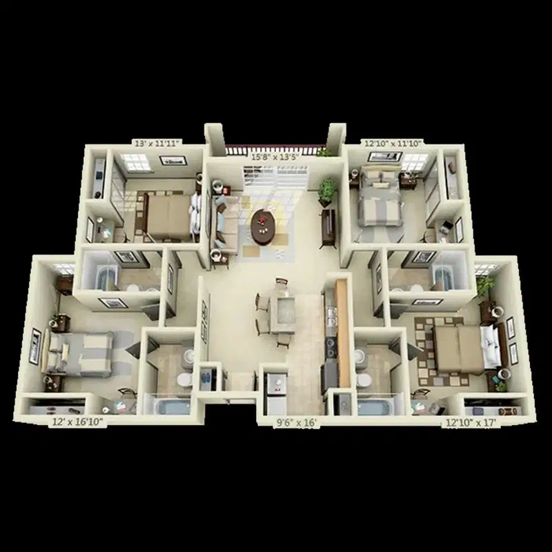 The Holly, Lubbock – Room in 4 Bedroom 4 Bathroom
