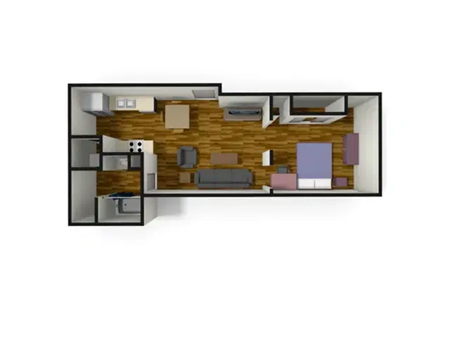 The Scarlet, Lubbock – 1 Bedroom 1 Bathroom | 1x1