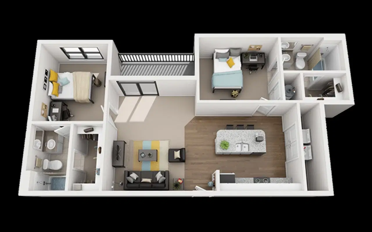 Greene Crossing, Columbia – Private Room - 2x2-2 Annex (2 Bed - 2 Bath)