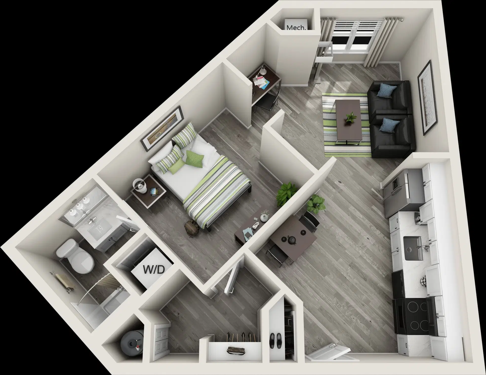 The Flats At Carrs Hill, Athens – 1x1 Premium