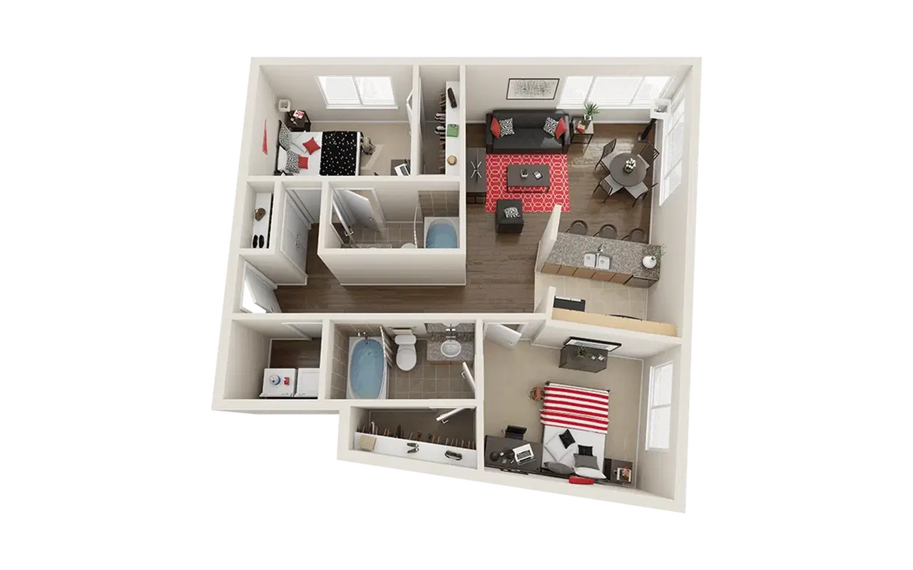 The Venue On Guadalupe, Austin – Private Room - B5 (2 Bed - 2 Bath)