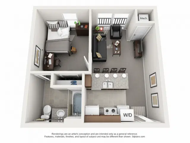 The Courtyards, Ann Arbor – 1 Bedroom 1 Bathroom