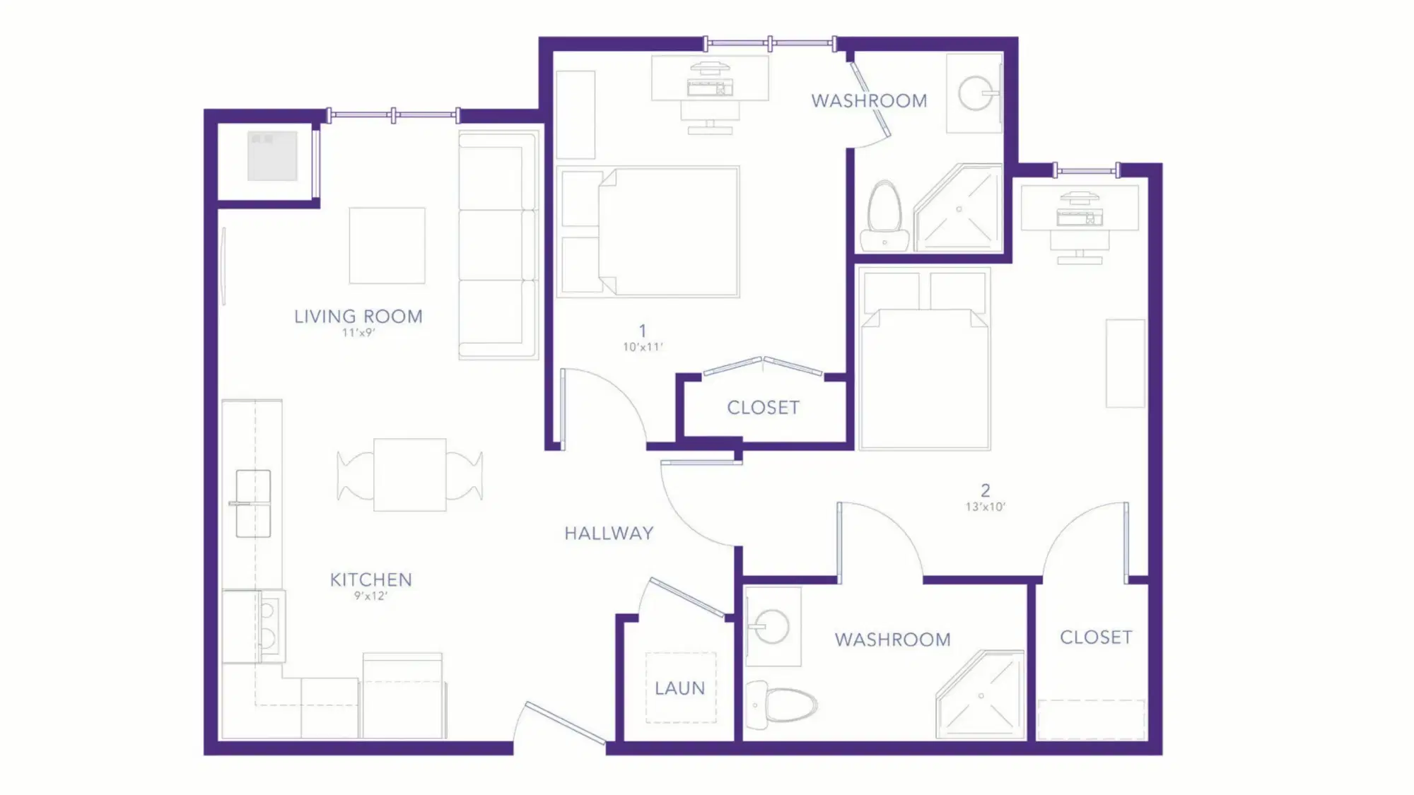 The W, London – 2 Bedrooms 2 Bathrooms Apartment