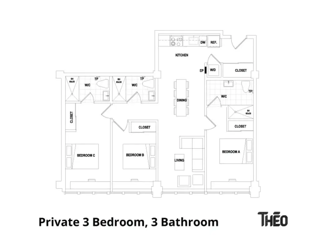 Theo, Ottawa – Private 3 Bedroom 3 Bathroom