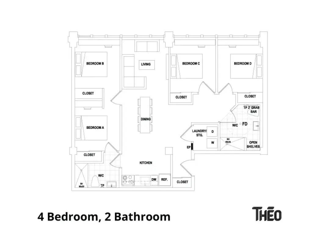 Theo, Ottawa – 4 Bedroom 2 Bathroom