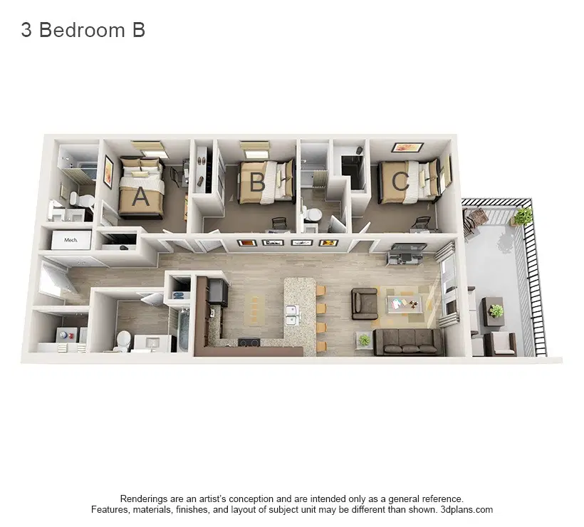 507 S. Second, Champaign – Room in 3 Bedroom 2 Bathroom | C