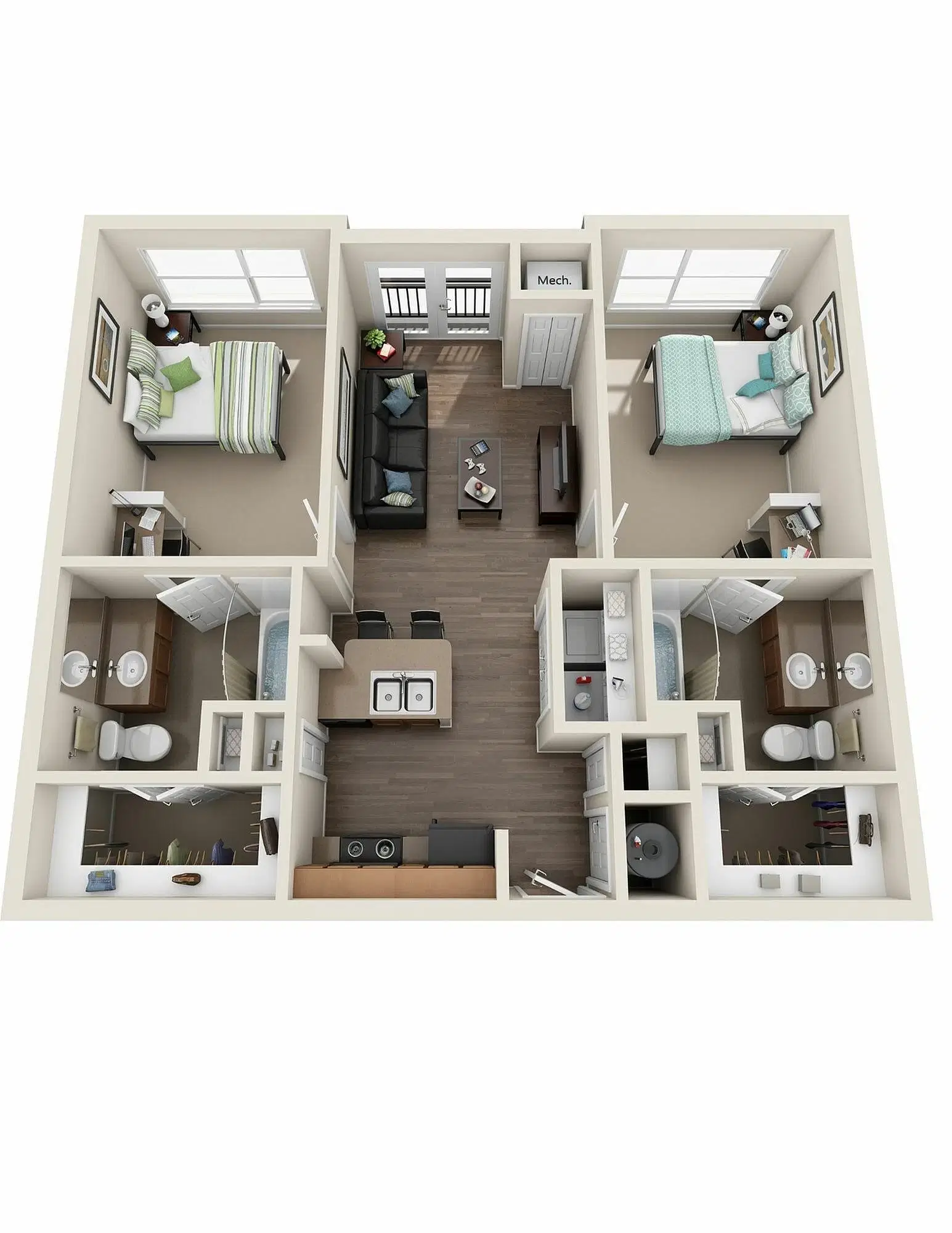 The Lex, Lexington – Room in 2 Bedroom 2 Bathroom | Deluxe