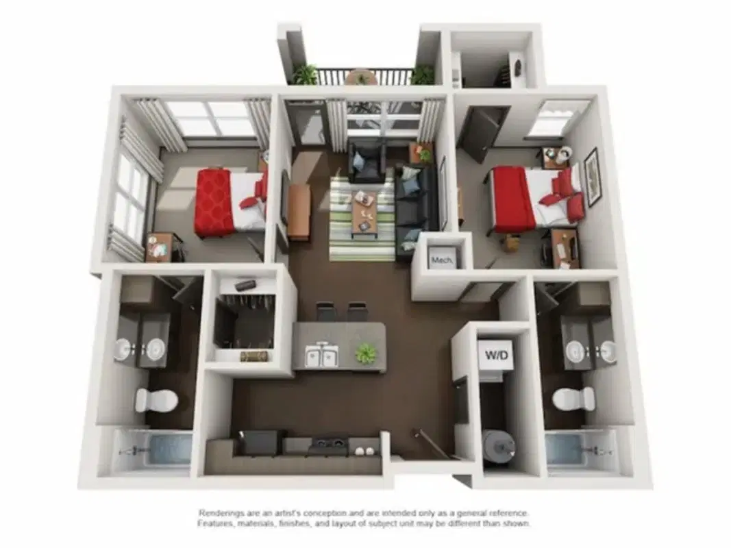 The Crimson, Tuscaloosa – Room in a 2 Bedroom 2 Bathroom | B1